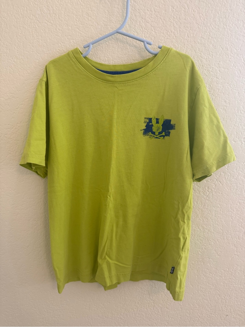 Psycho Bunny Lime Green Short Sleeve Crewneck Tee with Navy Logo